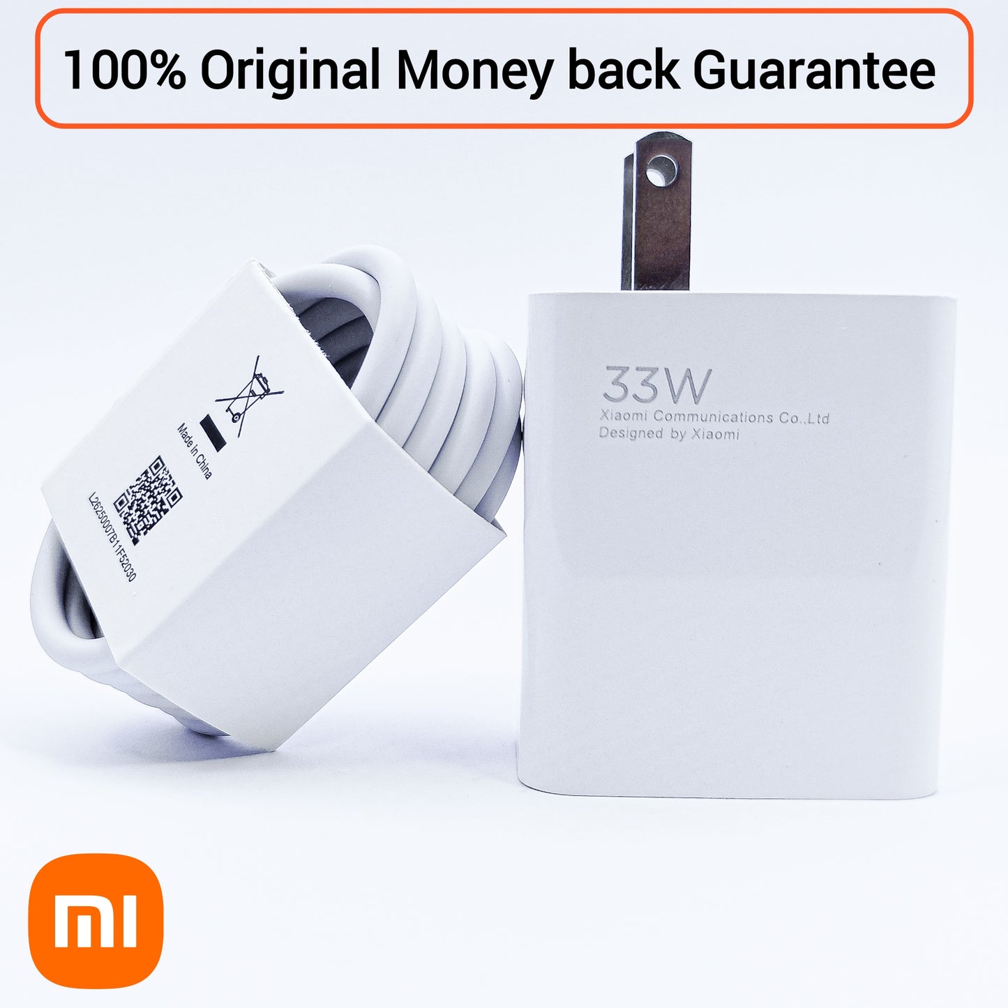 Mi 33W Turbo Charger With 120W 6A Type-C Cable– Original Xiaomi Fast Charger