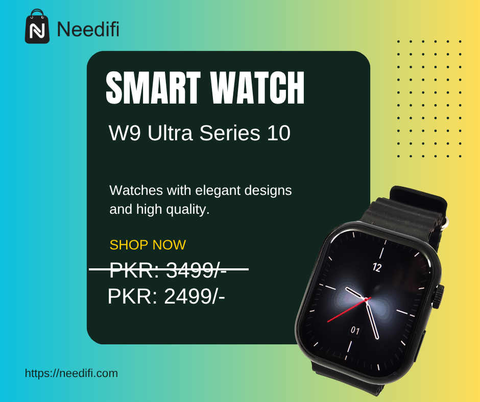 W9 Ultra Smart Watch – 1.92” HD Display, Wireless Charging, Fitness Tracker, Water-Resistant Smartwatch