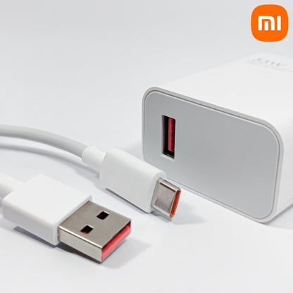 Mi 33W Turbo Charger With 120W 6A Type-C Cable– Original Xiaomi Fast Charger